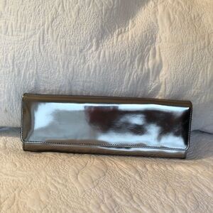 Silver Metallic Clutch Handbag